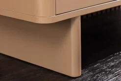 Design Highboard SAVOY 130cm grau beige greige Travertin Keramik Stauraum 3D-Front