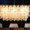 Design Hängelampe SHELL REFLECTIONS 80cm Muschellampe Perlmutt