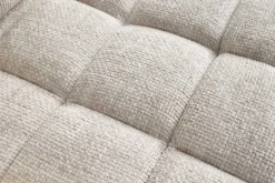 Design Hocker COZY VELVET 80cm beige Chenille Federkern Holzfüße