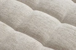 Design Hocker COZY VELVET 80cm beige Chenille Federkern Holzfüße