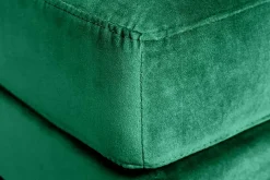 Design Hocker COZY VELVET 80cm smaragdgrün Samt goldene Füße