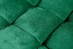 Design Hocker COZY VELVET 80cm smaragdgrün Samt goldene Füße