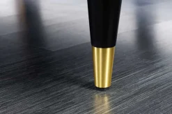 Design Hocker COZY VELVET 80cm senfgelb gold Samt Metallfüße