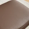 Design Hocker VOGUE 45cm brandy braun Kunstleder drehbar schwarze Metallbeine Fußhocker