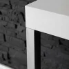 Design Konsole WHITE DESK 120cm weiß Hochglanz Bürotisch