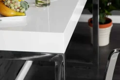 Design Konsole WHITE DESK 120cm weiß Hochglanz Bürotisch
