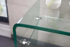 Design Konsolentisch FANTOME 100cm Glas transparent mit Ablage
