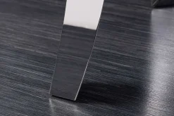 Design Konsolentisch MODERN BAROCK 140cm schwarz anthrazit chrom Keramik Marmor