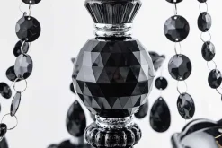 Design Kronleuchter BLACK CRYSTAL XL 80cm schwarz Acryl 15-armig Lüster