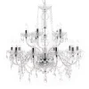 Design Kronleuchter CRYSTAL XL 80cm klar Acryl 15-armig Lüster