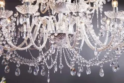 Design Kronleuchter CRYSTAL XXL 120cm klar Acryl 30-armig Kristall-Lampe