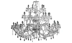 Design Kronleuchter CRYSTAL XXL 120cm klar Acryl 30-armig Kristall-Lampe
