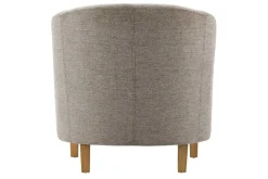 Design Lounge Sessel HEMINGWAY taupe Strukturstoff mit Armlehnen Cocktailsessel