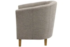 Design Lounge Sessel HEMINGWAY taupe Strukturstoff mit Armlehnen Cocktailsessel