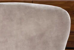 Design Schaukelstuhl SCANDINAVIA SWING champagner greige Samt Schaukelsessel