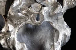 Design Schädel MATADOR 70cm silber Aluminium Wanddekoration
