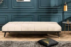 Design Schlafsofa PETIT BEAUTÉ 180cm champagner beige Samt 3-Sitzer