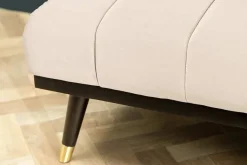 Design Schlafsofa PETIT BEAUTÉ 180cm champagner beige Samt 3-Sitzer