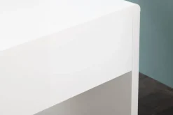 Design Schreibtisch FAST TRADE 120cm weiß Hochglanz Bürotisch