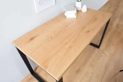Design Schreibtisch OAK DESK 120cm Eiche Vintage Metallgestell schwarz