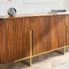 Design Sideboard GATSBY 160cm braun mattgold Mangoholz Retro