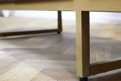 Design Sideboard GATSBY 160cm braun mattgold Mangoholz Retro