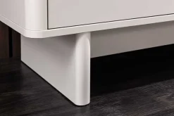 Design Sideboard SAVOY 150cm kaschmir weiß Marmor Keramik mit sechs Schubladen