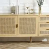 Design Sideboard VIENNA 155cm Wiener Geflecht Rattan Kommode mit Schubladen