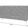 Design Sideboard WAVE 160cm schwarz Mangoholz Massivholz mattgold Metallbeine