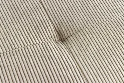 Design Sitzbank BOUTIQUE 100cm hellgrau Cord schwarze Metallbeine