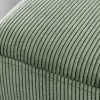 Design Sitzbank BOUTIQUE 100cm grün Cord schwarze Metallbeine