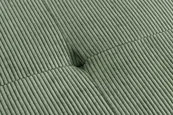 Design Sitzbank BOUTIQUE 100cm grün Cord schwarze Metallbeine