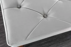 Design Sitzbank MODERN BAROCK 175cm grau Samt gold Edelstahl