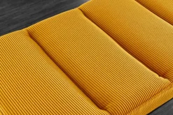 Design Sitzbank PETIT BEAUTÉ 80cm senfgelb Cord schwarzes Gestell