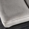 Design Sitzbank PETIT BEAUTÉ 80cm grau Samt schwarzes Gestell