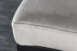 Design Sitzbank PETIT BEAUTÉ 80cm grau Samt schwarzes Gestell
