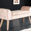 Design Sitzbank SCARLETT 90cm beige coffee Samt