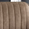Design Sitzbank TURIN 160cm taupe schwarz Metallbeine mit Armlehne