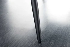 Design Sitzbank TURIN 160cm senfgelb Samt schwarz Metallbeine Armlehne