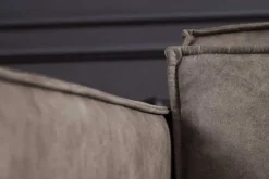 Design 3-Sitzer Sofa BOSSA NOVA 260cm antik dunkelgrau Microfaser Couch Wohnzimmer