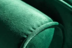 Design 3-Sitzer Sofa COZY VELVET 220cm smaragdgrün Samt Federkern Lounge