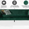 Design 3-Sitzer Sofa NOBLESSE 225cm smaragdgrün Samt Federkern goldene Metallfüße