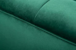 Design 3-Sitzer Sofa NOBLESSE 225cm smaragdgrün Samt Federkern goldene Metallfüße