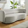 Design Sofa GATSBY 230cm greige Chenille Federkern 3-Sitzer Couch Rundum-Bezug