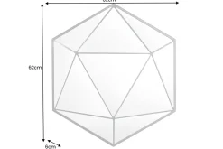Design Spiegel DIAMOND 65cm schwarz Metall handmade