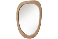 Design Spiegel ORGANIC 105cm natur beige Pinienholz abgerundeter Rahmen Wandspiegel