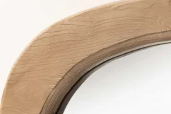 Design Spiegel ORGANIC 105cm natur beige Pinienholz abgerundeter Rahmen Wandspiegel