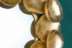 Design Spiegel VARIATION L 73cm gold aus Metall Handarbeit