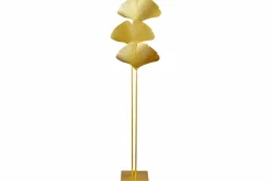 Design Stehlampe GINKGO 160cm gold Metall