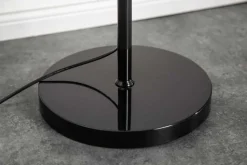 Design Stehlampe LEVELS 163cm schwarz grau mit 3 Leinenschirmen